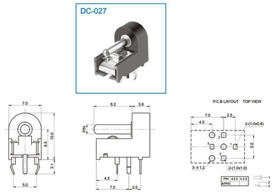DC-027贴片电源插座 环保耐高温，专业品质之选